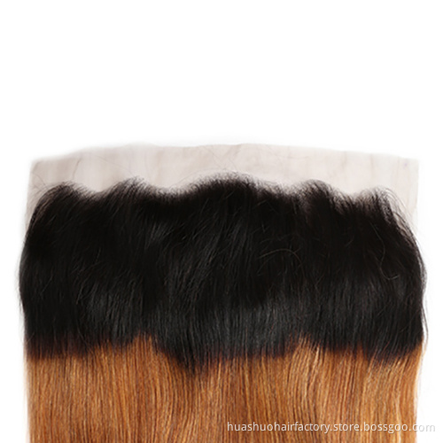 Nigeria Hot Sale Ombre Color Remy Hair Bundles Unprocessed Virgin Malaysian Human Hair WIth 13*4 Frontal Closure
